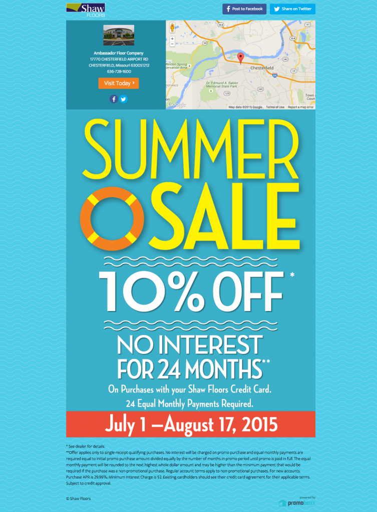 Shaw Summer Campaign Landing Page