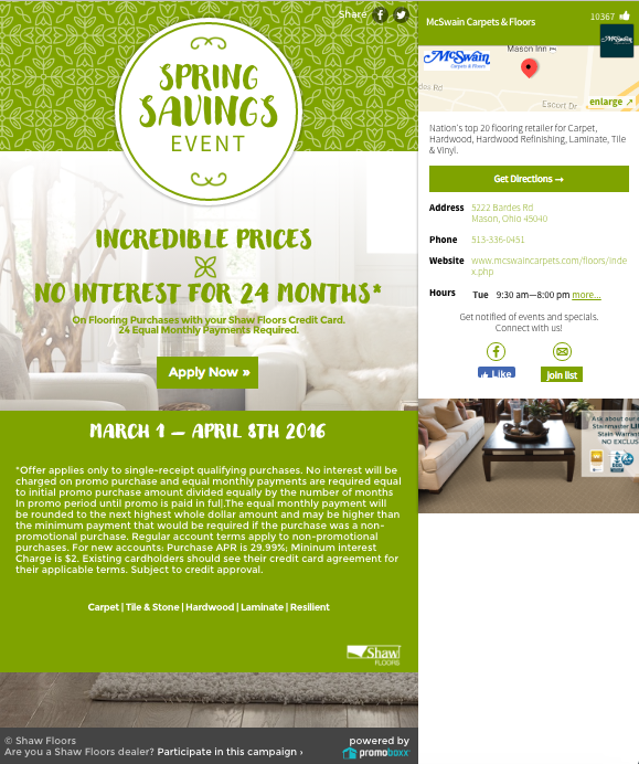 shaw floors landing page foot traffic