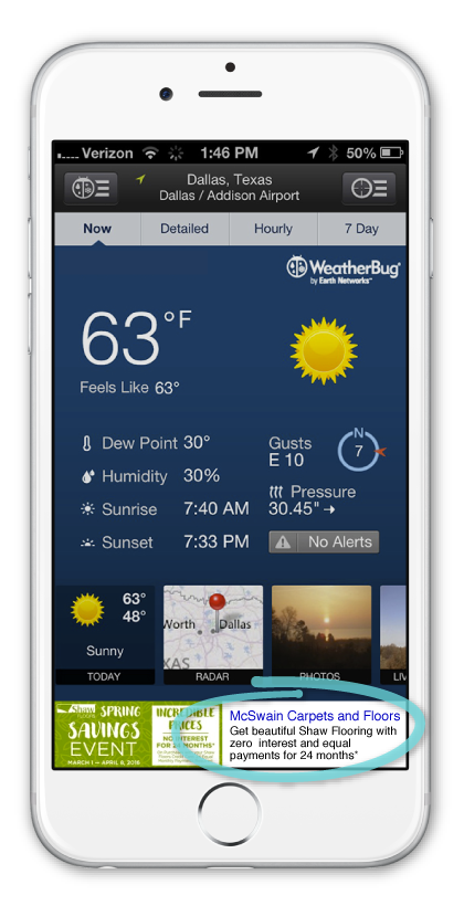 shaw floors mobile display foot traffic