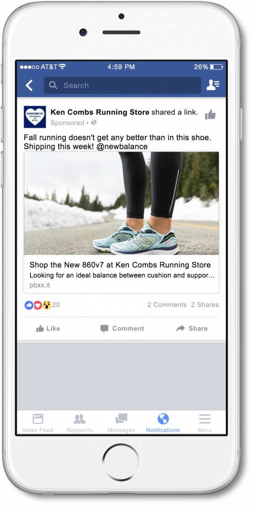 new balance retailer local ad