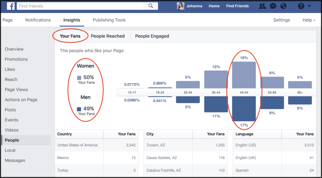 Facebook Page Fans Insights
